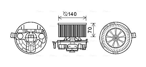 AVA QUALITY COOLING Вентилятор салона RT8570